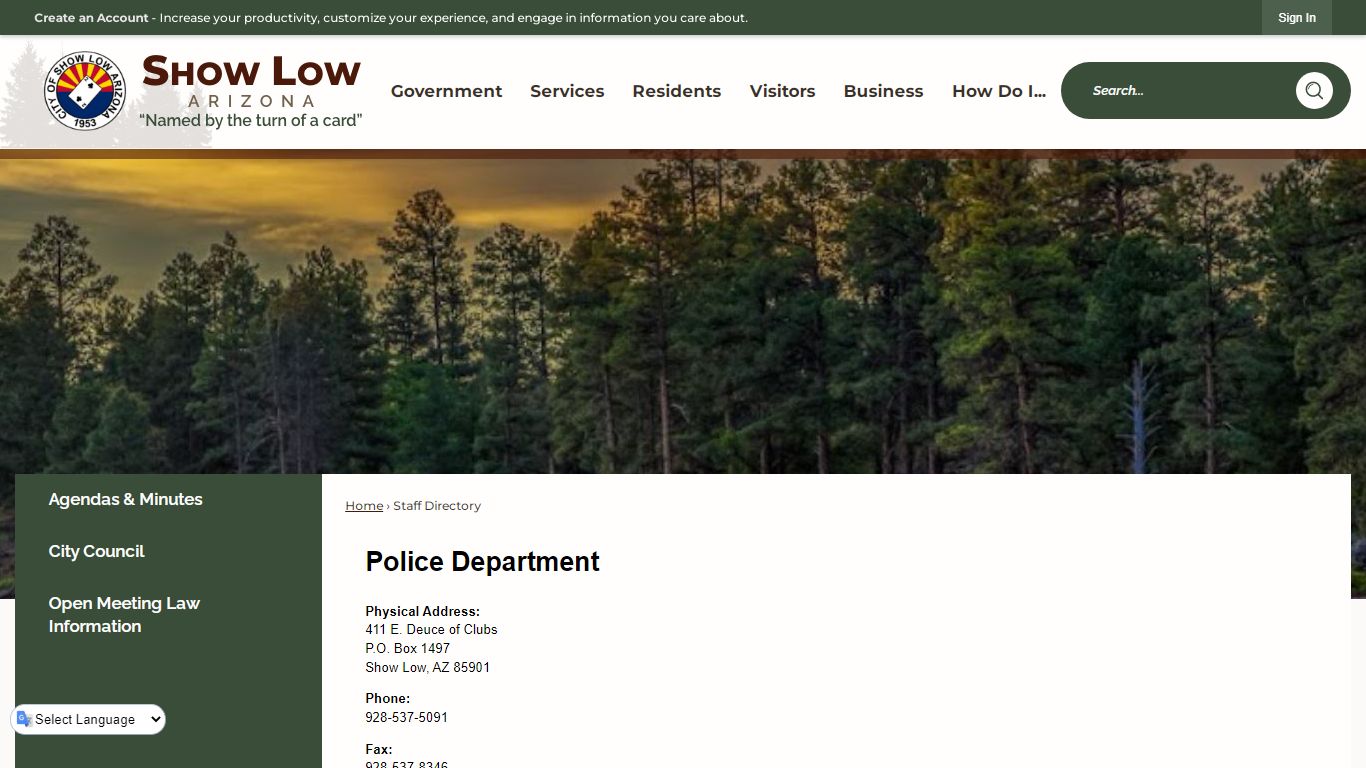 Staff Directory • Show Low, AZ • CivicEngage